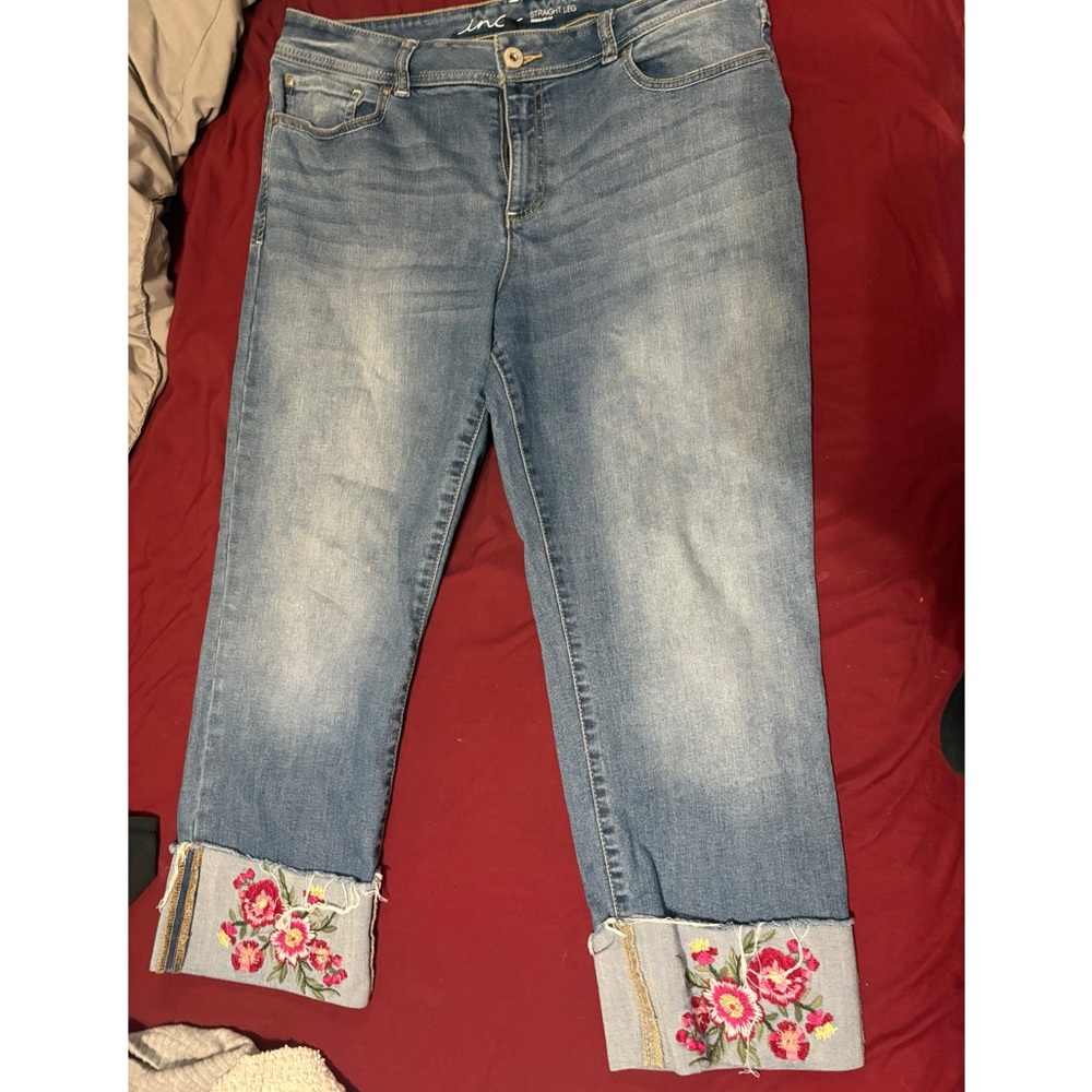 Embroidered Blue Jeans